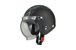 LEAD（リード工業） MOUSSE（ムース） バブルシールド付きジェットヘルメット マットトライバル  (57-60cm未満)