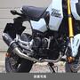 WR'S　HONDA GROM　ショートオーバルフルエキゾースト F-BLACK（ステンレス） LC1180JM