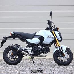 WR'S　HONDA GROM　ショートオーバルフルエキゾースト F-BLACK（ステンレス） LC1180JM