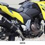 WR'S SUZUKI Vストローム250SX SS-OVALフルエキゾーストマフラー（F-BLACKチタン） LF3260JM