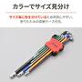 DAYTONA マルチカラー 六角レンチセット ショート インチサイズ 61386