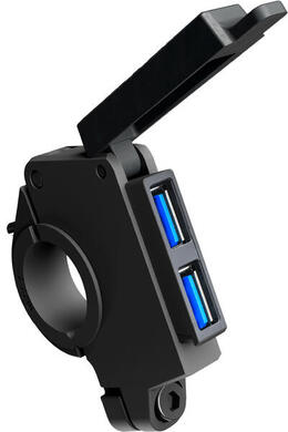 DAYTONA バイク専用電源 スレンダーUSB Type-A+Type-A(QC3.0/QC3.0) 61511
