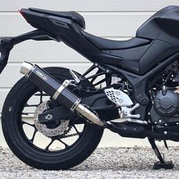 WR'S YZF-R25（’25-）/MT-25（’25-） ラウンドタイプ スリップオンマフラー（カーボン） BC2280JM