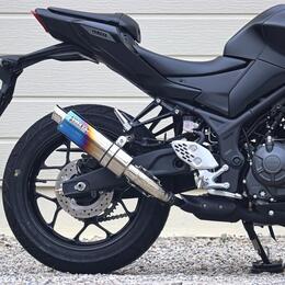 WR'S YZF-R25（’25-）/MT-25（’25-） S.O.Vショートオーバル スリップオンマフラー（焼き色チタン） FV2280JM