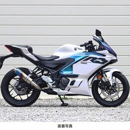 WR'S YZF-R3/MT-03 S.O.Vショートオーバルスリップオンマフラー（焼き色チタン） FV2320JM