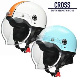 LEAD CROSS CR-760 開閉式バブルシールド付きハーフヘルメット
